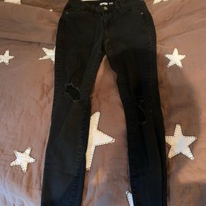 Black ripped jeans never worn